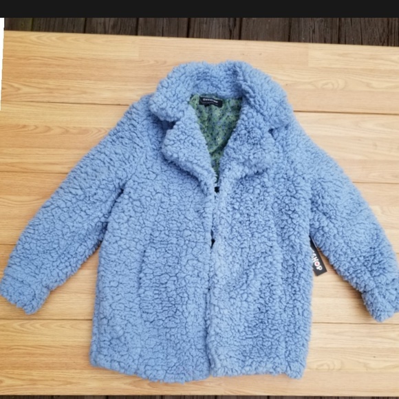 baby blue sherpa jacket